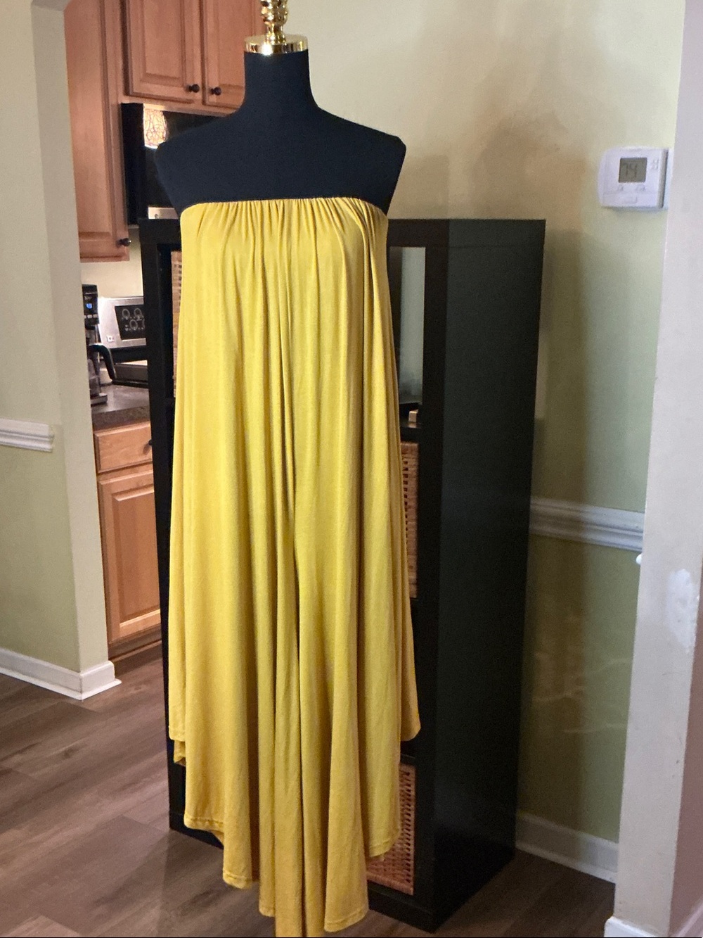 Free People Strapless Yellow Jumpsuit